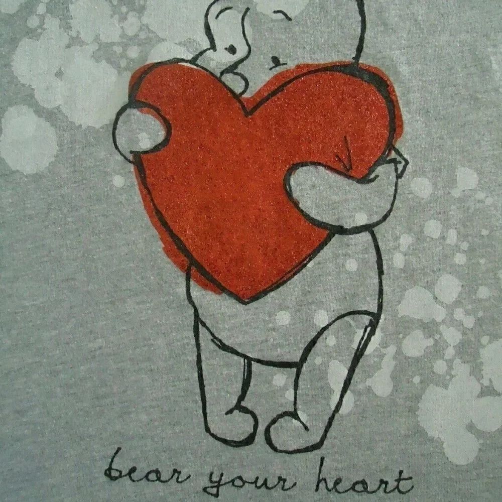 Winnie the Pooh Valentines Bear Your Heart Disney Tee Shirt